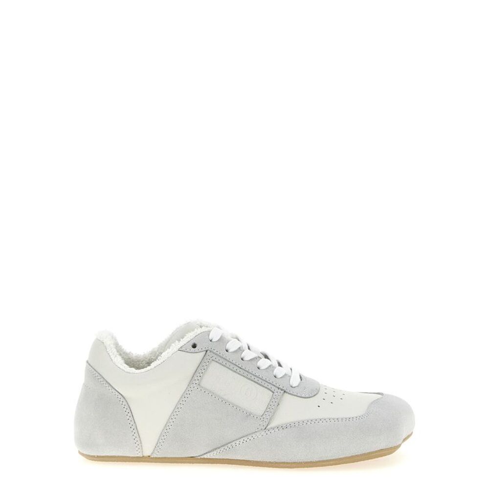 MM6 Maison Margiela Gray Calfskin Athletic Women's Sneakers